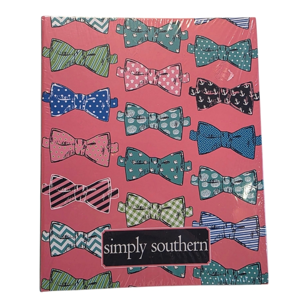 NEW Simply Southern Notebook Journal Spiral Planner Pink Bowties Writing Gift